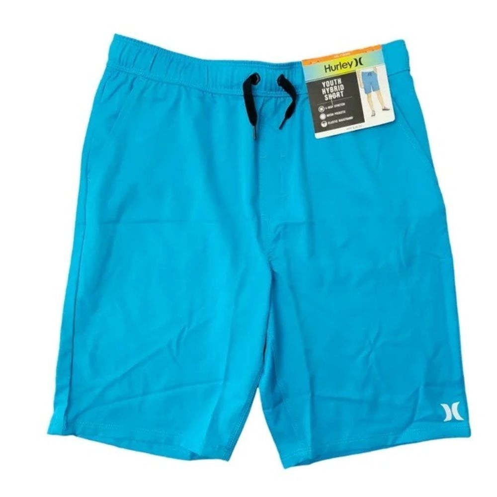 Hurley Blue Athletic Shorts Elastic Hurley Boys Hybrid Short Smal (6/7) Waist